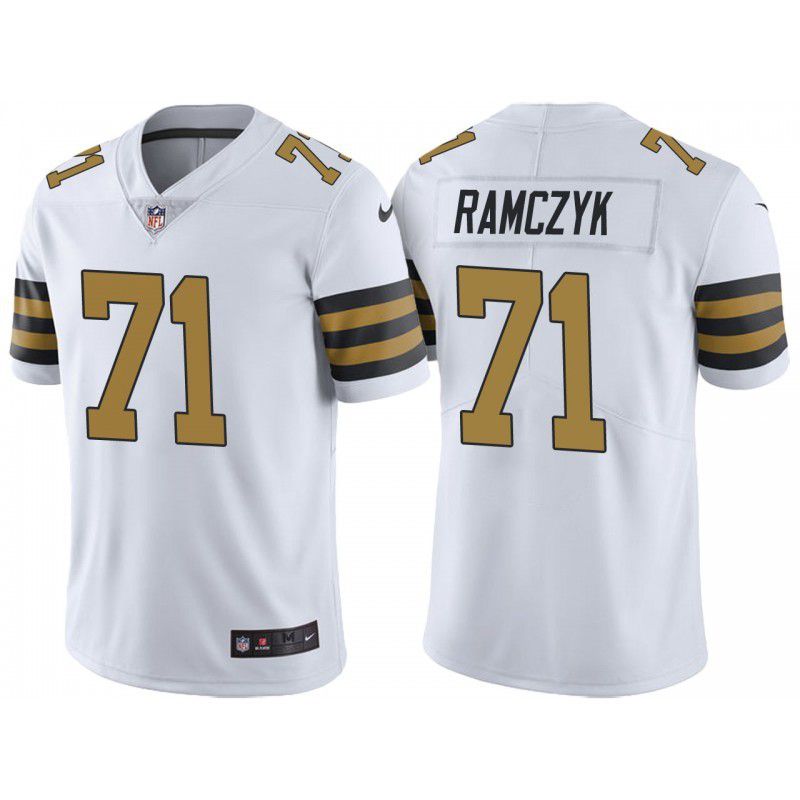 Men New Orleans Saints 71 Ryan Ramczyk Nike White Color Rush Limited NFL Jersey